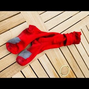 Red Nike soccer socks